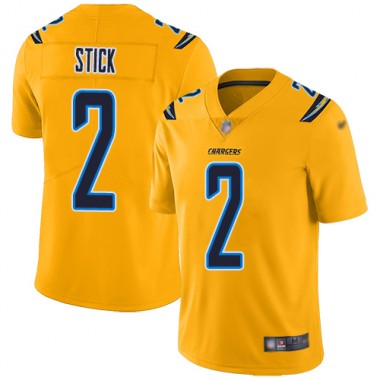 Los Angeles Chargers NFL Football Easton Stick Gold Jersey Men Limited 2 Inverted Legend